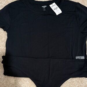Express Classic Black Short Sleeve Bodysuit